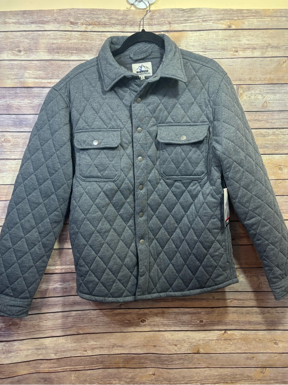 NWT Burnside mens Quilted Cotton Jacket Size Medium